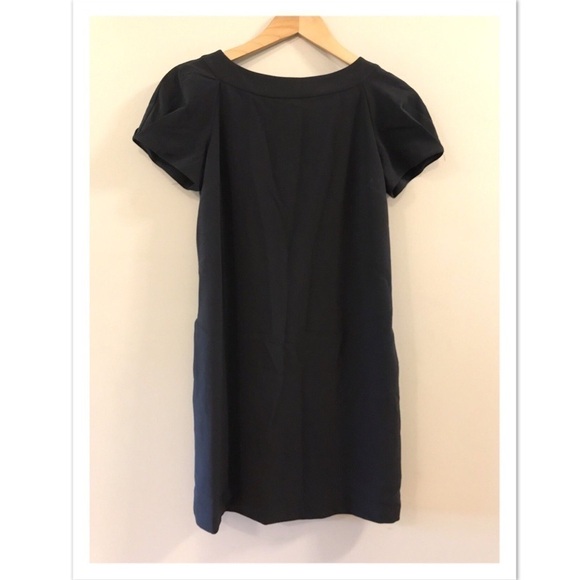 NEW Gap Black Short Tulip Sleeve Shift Dress 2 - Picture 1 of 6